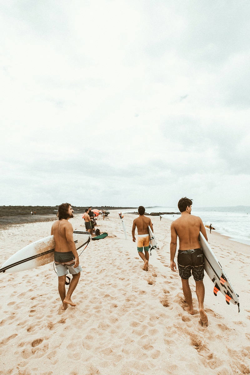 Surfing at Kuta Beach, Bali